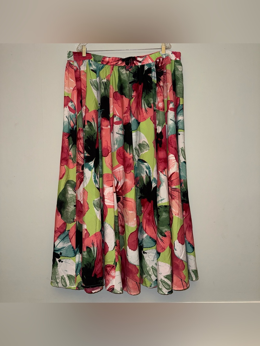 CATO Multicoloured floral maxi skirt with pockets plus size 22/24w ✨